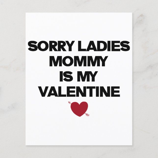 Désolé, Mesdames, maman, ma Saint Valentin (Devant)
