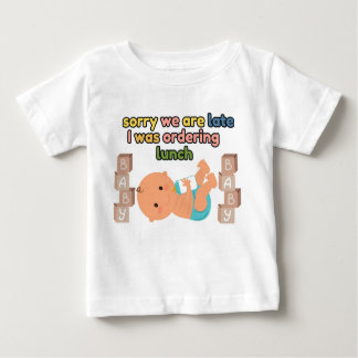 Désolé Nous Sommes En Retard T-shirt Blanc Bébé