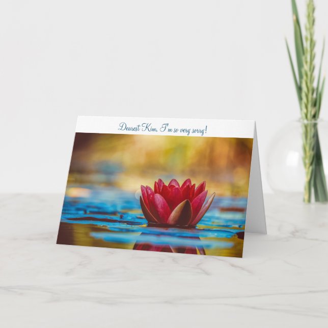 Désolé, Pardonnez-moi la carte d'excuses Nénuphar (Devant)