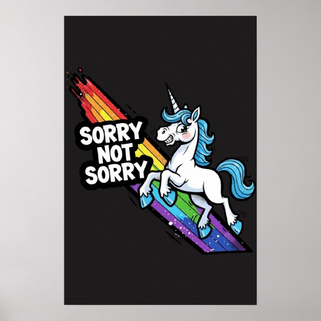 Désolé pas désolé Affiche Licorne (Devant)
