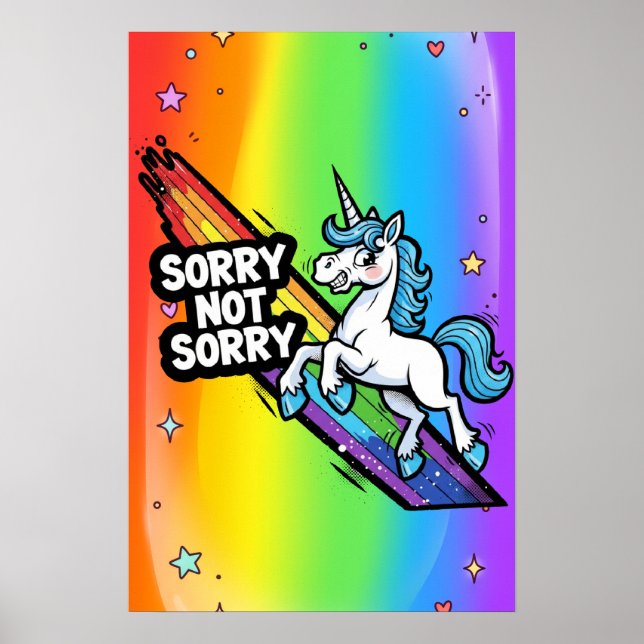 Désolé pas désolé Affiche Licorne (Devant)