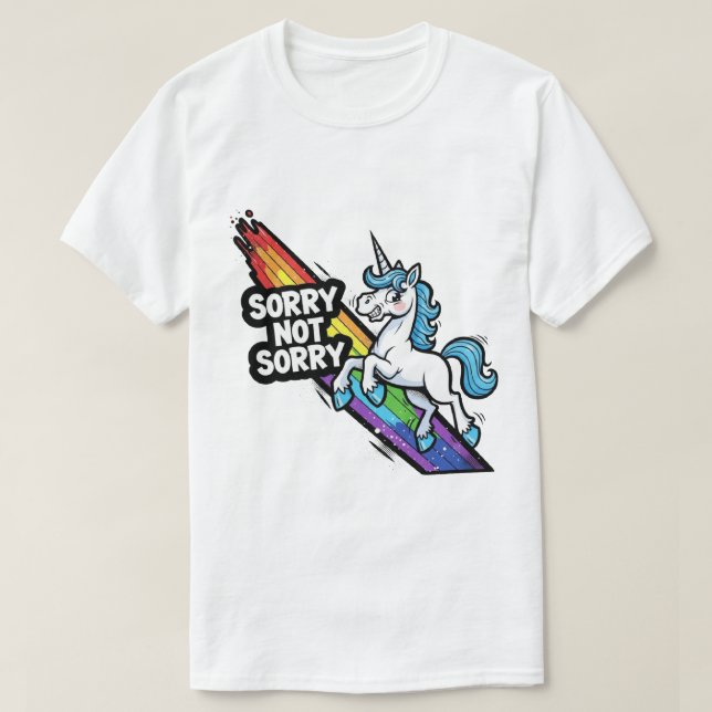Désolé pas désolé T-Shirt Licorne (Design devant)