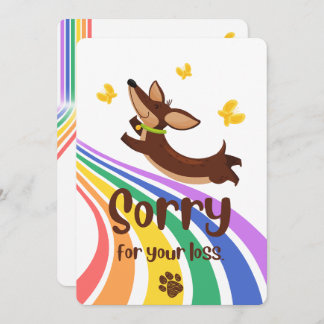 Désolé pour la perte de votre carte de chien