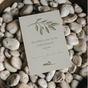 Désolé Pour Votre Perte   Carte Christian Sympathy