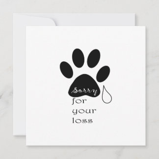 Désolé pour votre perte Pet carte de sympathie