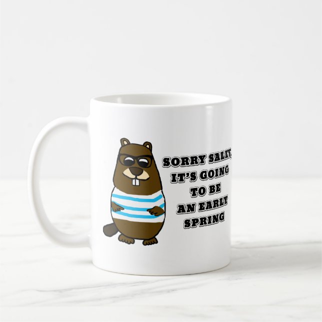 Désolé Sally, début du printemps café Mug (Gauche)