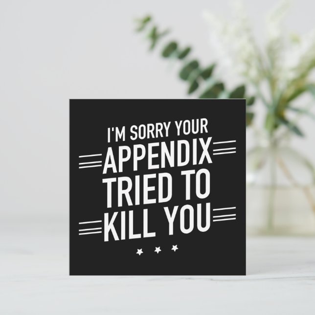 Désolé, votre annexe a essayé de vous tuer Appendi (Debout devant)