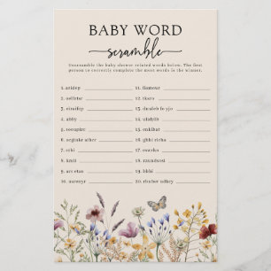 Désordre de mots pour bébé
