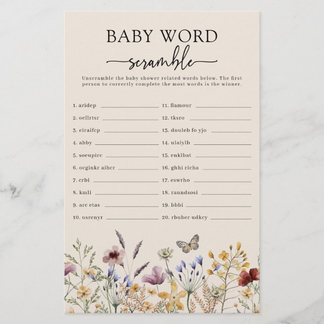 Désordre de mots pour bébé (Devant)