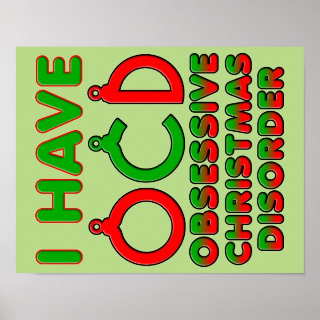 Désordre de Noël Obsessionnel TDC Affiche Drôle Si (Devant)