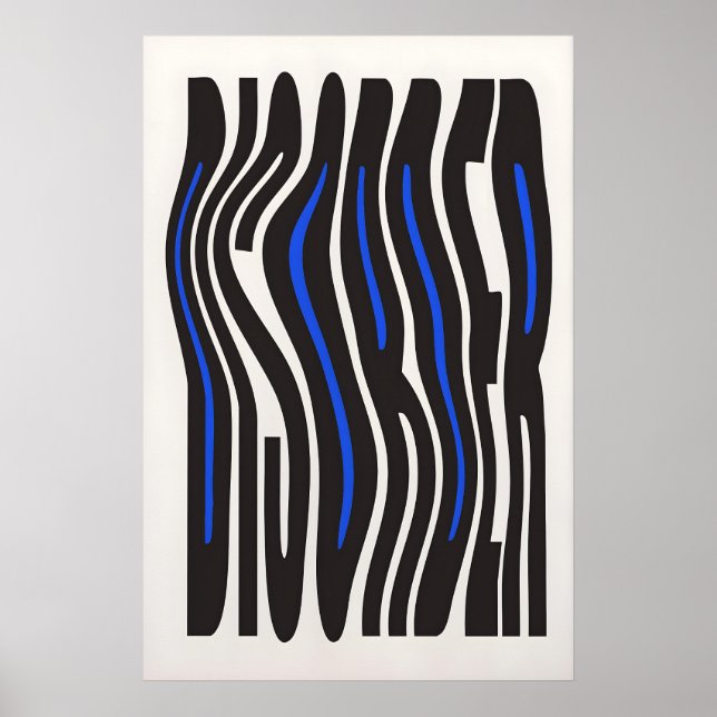 Désordre Typographie Impression Moderne Bauhaus Op (Devant)