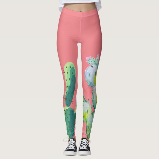 Desser succulent Cactus de Bohême de Leggings pour (Devant)