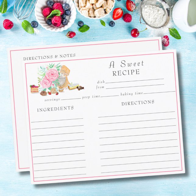 Desserts Aquarelle Avec Mixer Et Recette Rose (Créateur téléchargé)