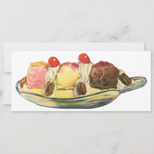 Desserts de nourriture vintage, cerises de banana 