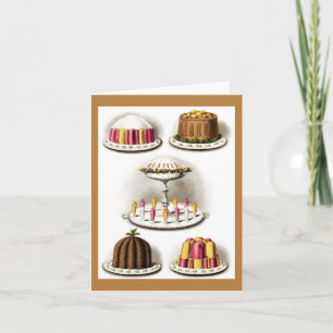 Desserts vintages et articles de boulangerie Carte