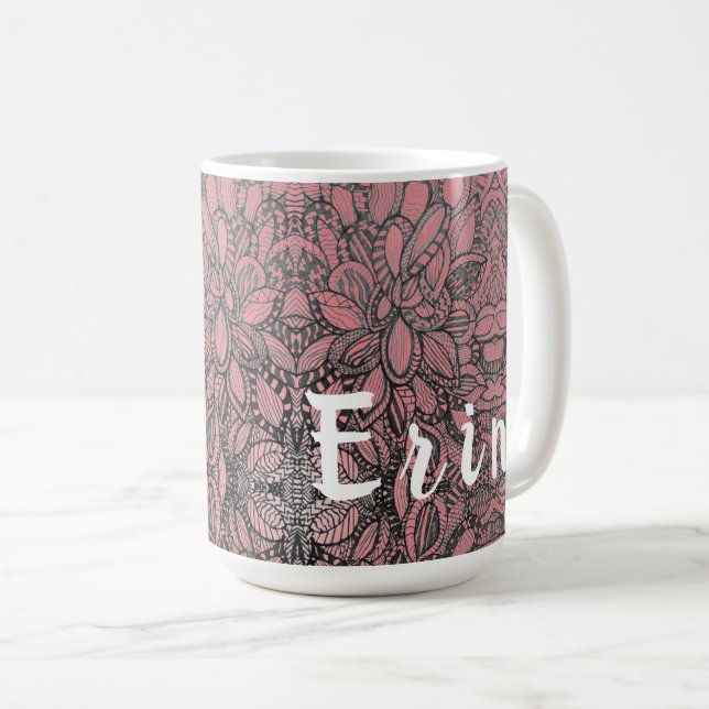 Dessin à la main Conception personnalisée Café Mug (Devant droit)