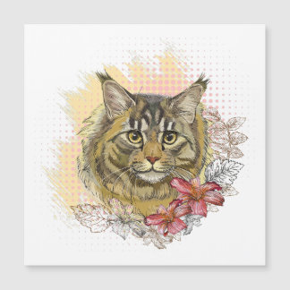 Dessin à la main drôle mignon manon Maine avec des