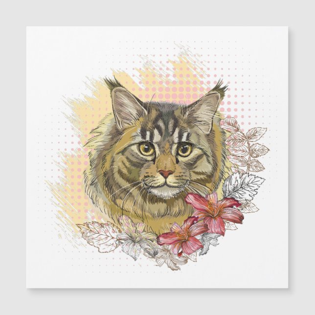 Dessin à la main drôle mignon manon Maine avec des (Devant)