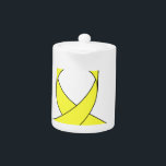 Dessin à ruban jaune<br><div class="desc">Un simple dessin d'un ruban jaune. Symbole de la conscience. Une conception pour une cause.</div>