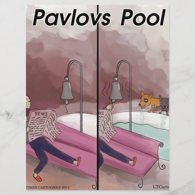 Dessin amusant de la piscine de Pavlov (Devant)