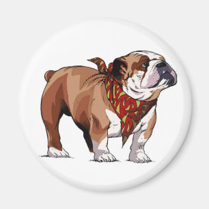 Dessin anglais Bulldog Puppy Dog Magnet
