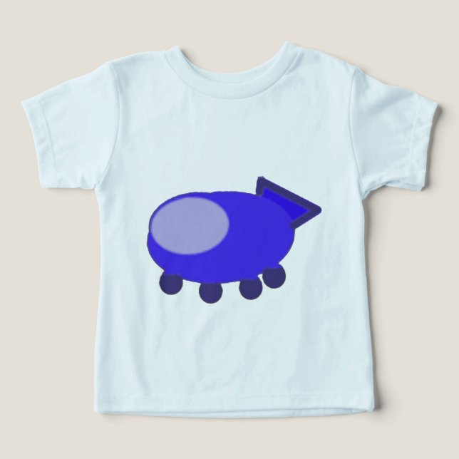 Dessin Animé Anime Popcorn Bateau Spatial Bleu (Design Recto)