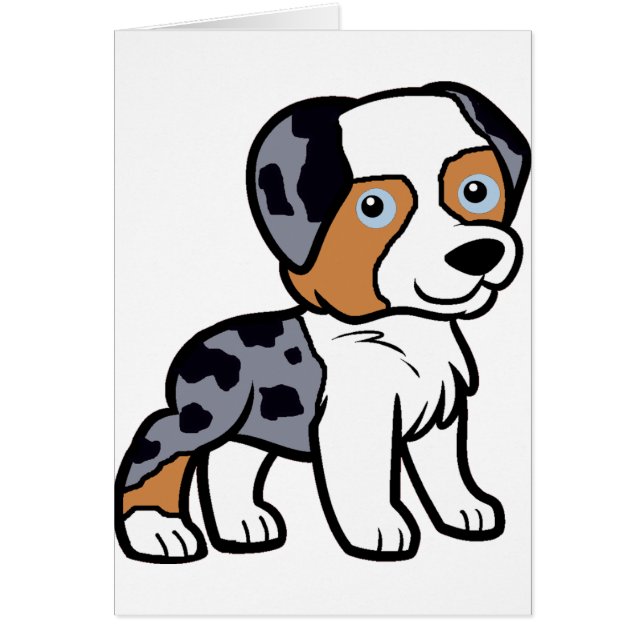 dessin animé aussie blue merle (Devant)