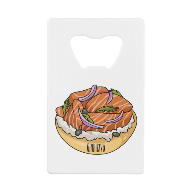 dessin animé de bagel saumon (Devant)