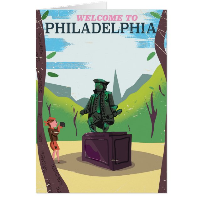Dessin animé de Benjamin Franklin à Philadelphie (Devant)