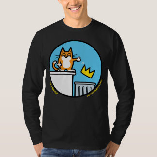 Dessin animé de chat drôle sans roi sur un t-shirt