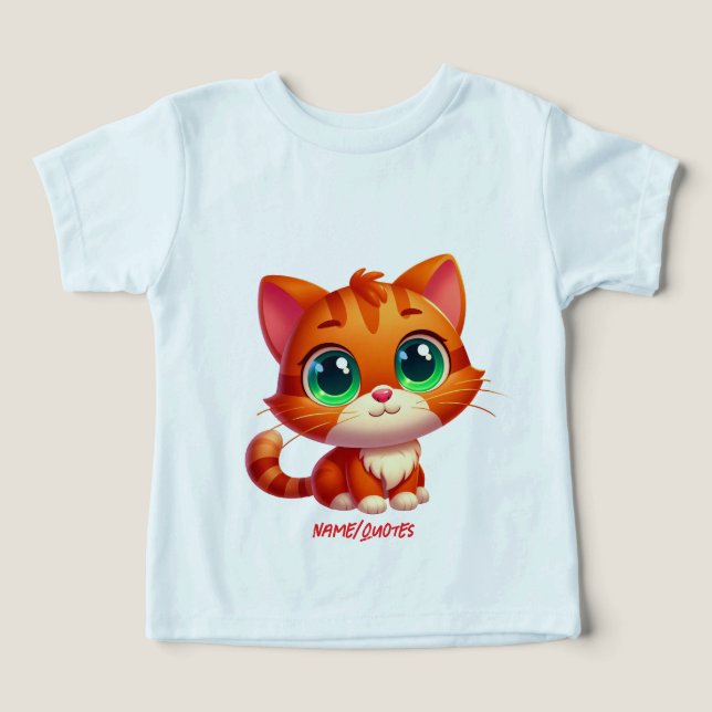 Dessin animé de chaton roux mignon (Design Recto)