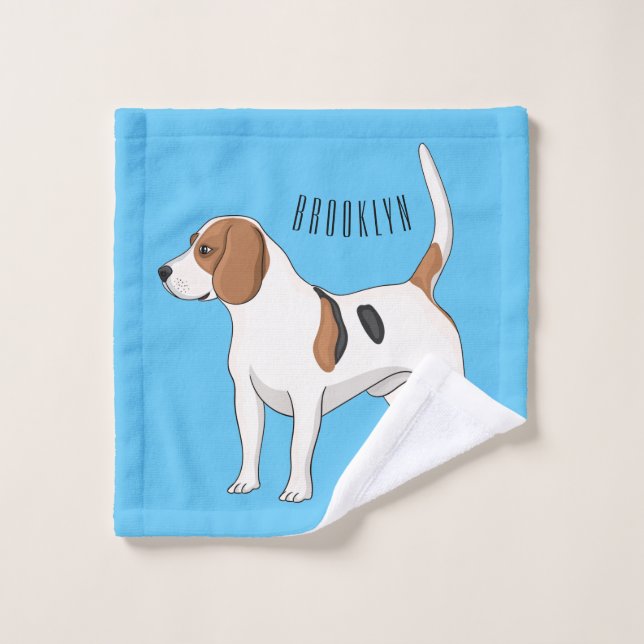 dessin animé de chien beagle (Gant de toilette)