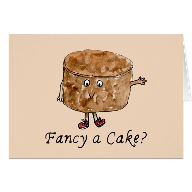 Dessin animé de gâteau au chocolat citation gâteau (Devant horizontal)