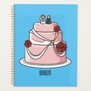 dessin animé de gâteau mariage