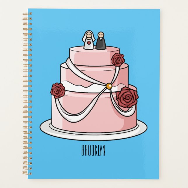 dessin animé de gâteau mariage (Devant)