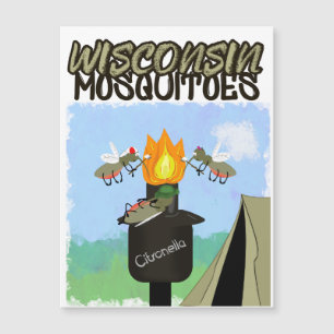 Dessin animé de moustiques du Wisconsin - Camping