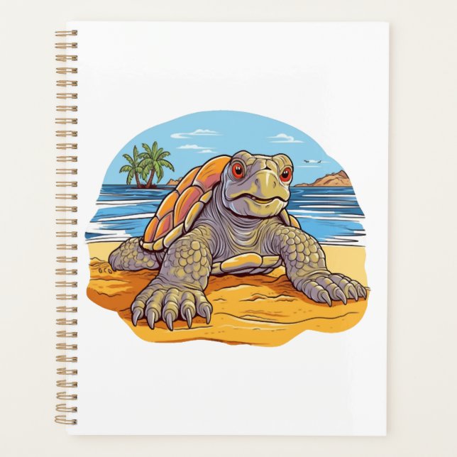 Dessin animé de tortue de plage (Devant)