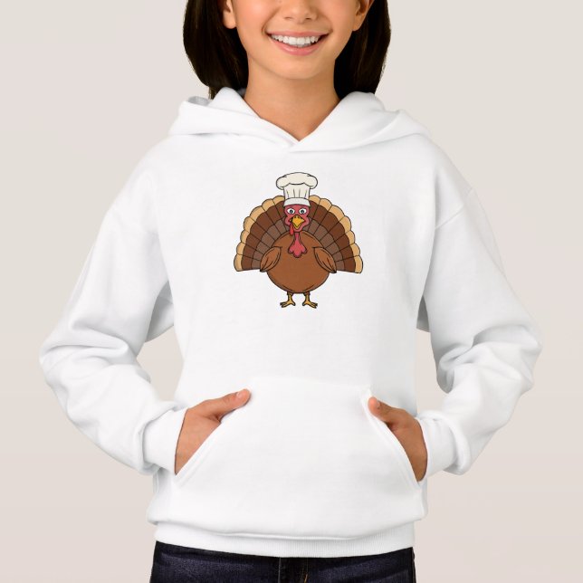 Dessin animé dinde chef Thanksgiving (Devant)