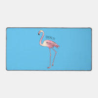dessin animé d'oiseau Flamant rose