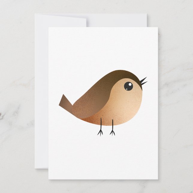 Dessin animé d'oiseau moineau  (Devant)