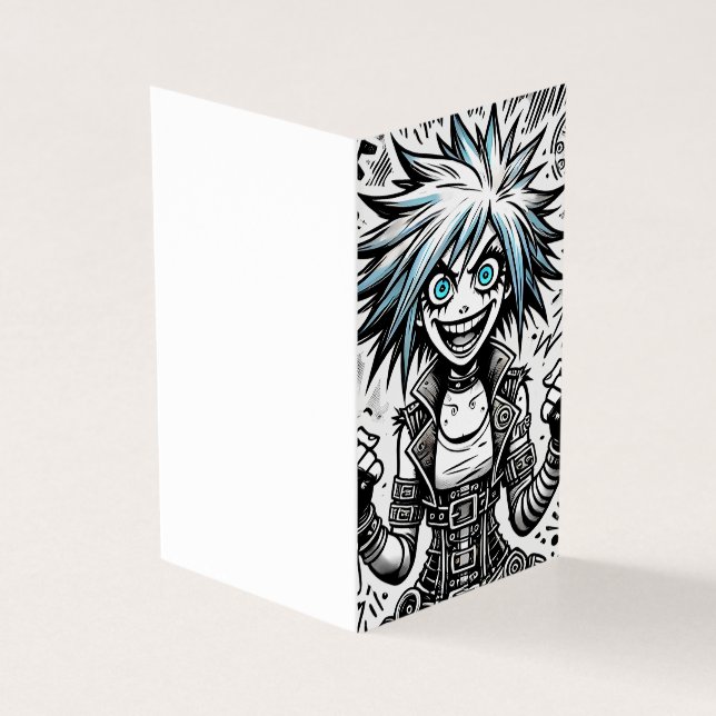 dessin animé joyeux art original blu_eyes black_a (Outside)