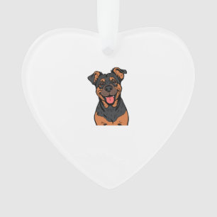 Dessin animé Rottweiler heureux - Chien mignon et 