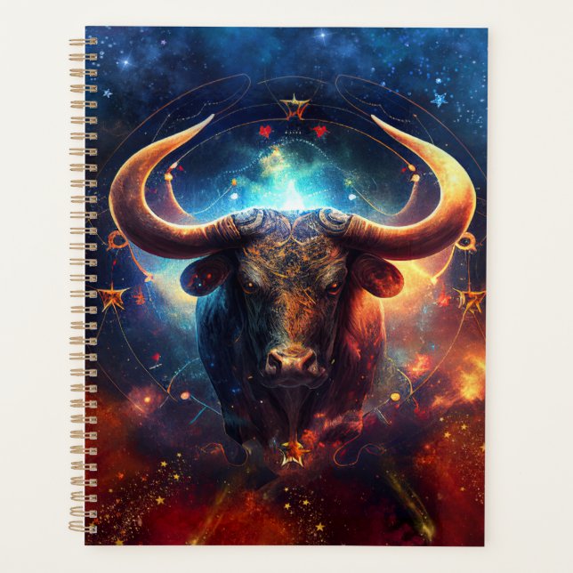 Dessin aquarelle Signe astrologique Taureau (Devant)