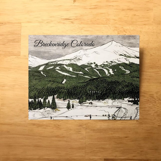 Dessin Au Crayon De Breckenridge, Carte Postale CO (Créateur téléchargé)