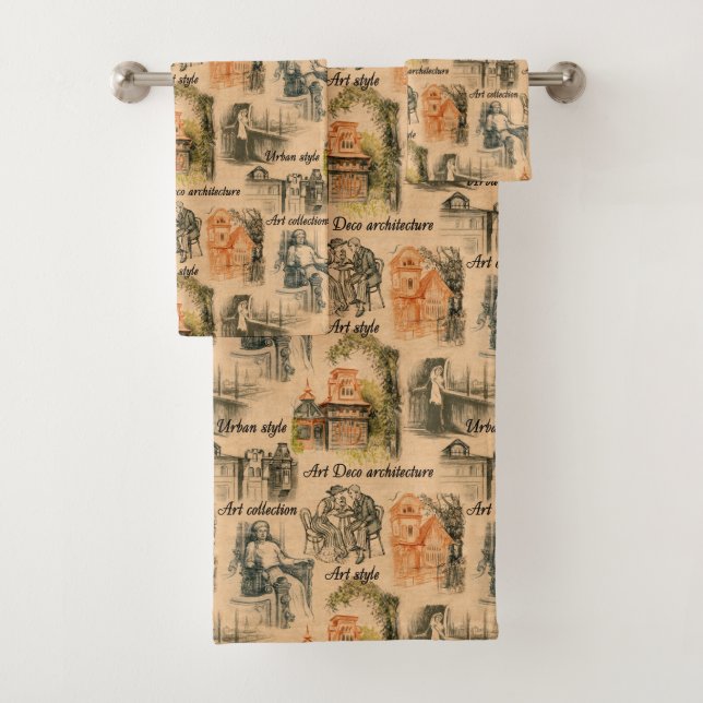 Dessin au crayon de la ville pour les femmes vinta (En situation)