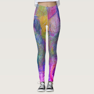 Dessin au crayon de visages sur ces leggings perso