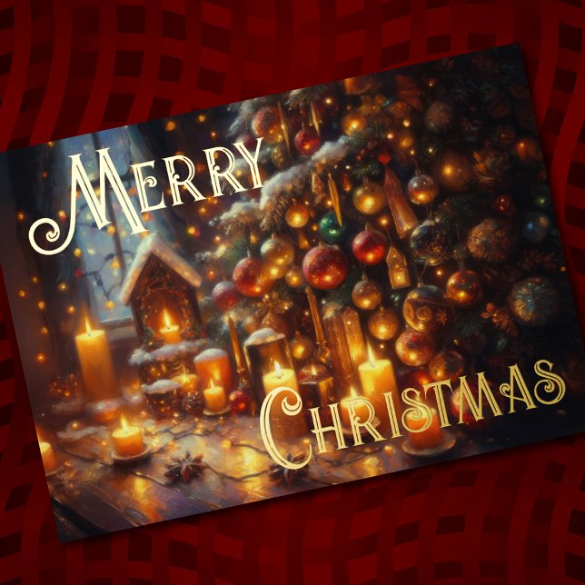 Dessin au pastel dur arbre de Noël de vacances bou (Créateur téléchargé)