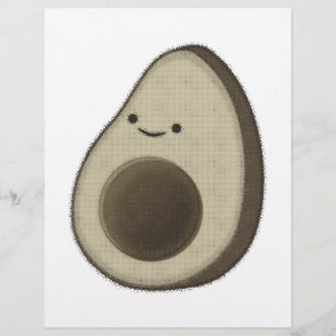Dessin Avocado de style vintage