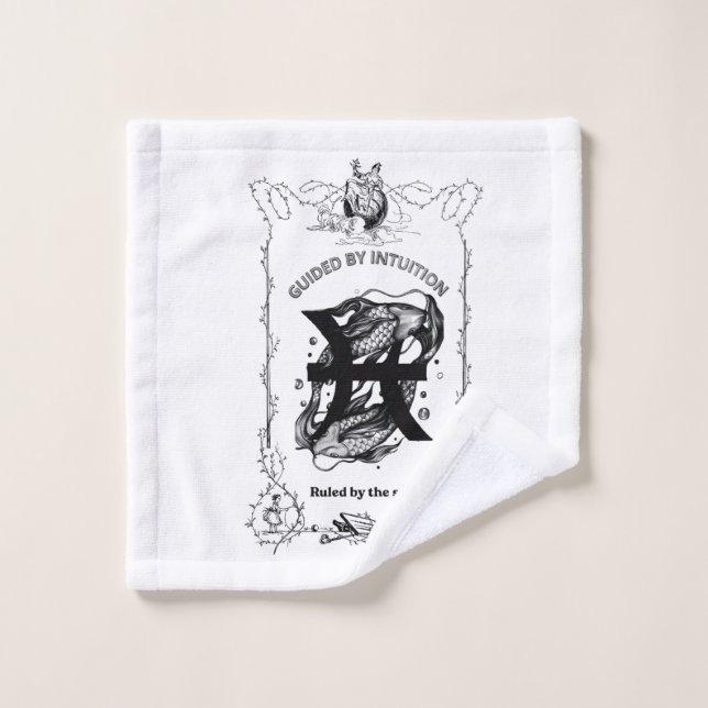 Dessin céleste Intuition Poissons (Gant de toilette)