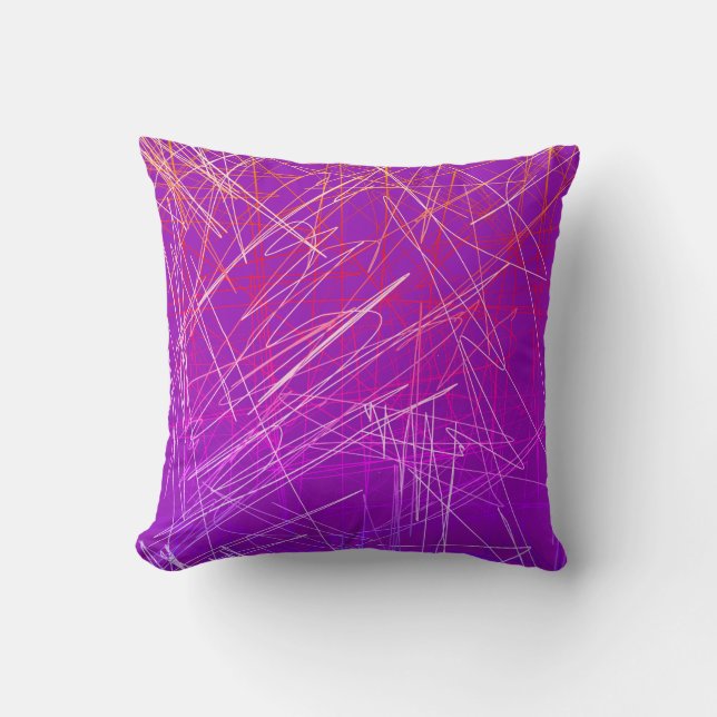Dessin d'art Abstrait amusant Coussin d'oreiller (Recto)